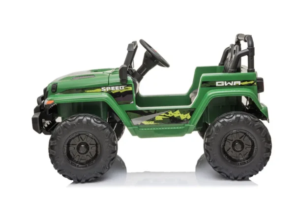 Kinderfahrzeug - Elektro Auto Offroad mit 12V10A Akku und 2x35W Motoren "Camouflage" 2,4Ghz+Ledersitz+EVA – Bild 4