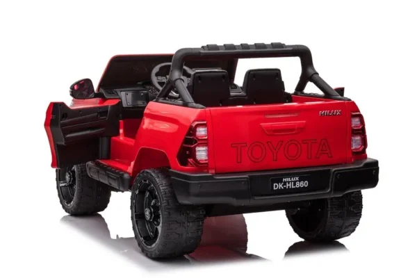 Kinderfahrzeug - Elektro Auto "Toyota Hilux" - lizenziert - 12V14AH Akku + 2,4Ghz+Ledersitz+EVA – Bild 3
