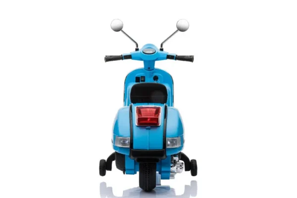 Kinderfahrzeug - Elektro Kindermotorrad "Vespa" - Lizenziert - 12V - 2 Motoren - MP3 - Ledersitz + EVA – Bild 2
