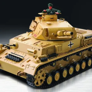 RC Panzer "Kampfwagen IV Ausf.F-1" Heng Long 1:16 Sandfarbe mit Rauch und Sound, Stahlgetriebe und 2,4Ghz+V7.0