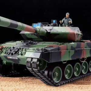 RC Panzer "German Leopard 2A6" Heng Long 1:16 mit R&S, Metallgetriebe (Stahl) und Metallketten -2,4Ghz -V 7.0 - PRO mit RRZ