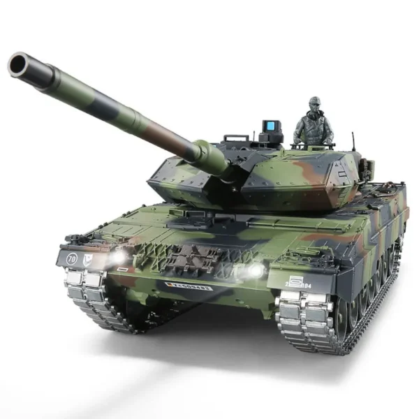 RC Panzer "German Leopard 2A6" Heng Long 1:16 mit R&S, Metallgetriebe (Stahl) und Metallketten -2,4Ghz -V 7.0 - PRO mit RRZ – Bild 3