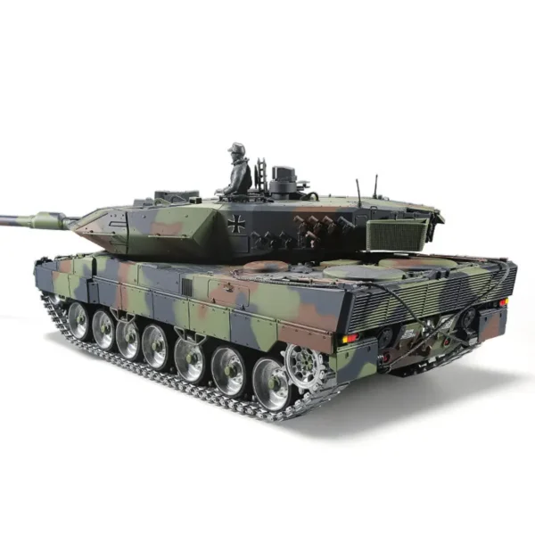 RC Panzer "German Leopard 2A6" Heng Long 1:16 mit R&S, Metallgetriebe (Stahl) und Metallketten -2,4Ghz -V 7.0 - PRO mit RRZ – Bild 6