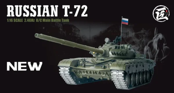 RC Panzer "Russicher T-72" Heng Long 1:16 mit Rauch&Sound und Stahlgetriebe -2,4Ghz V 7.0 ERA - PRO – Bild 2