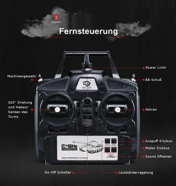 RC Panzer "Russicher T-72" Heng Long 1:16 mit Rauch&Sound und Stahlgetriebe -2,4Ghz V 7.0 ERA - PRO – Bild 11