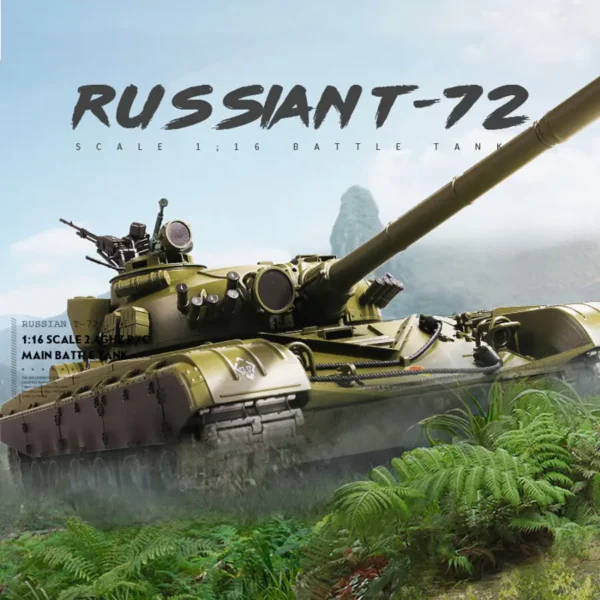 RC Panzer "Russicher T-72" Heng Long 1:16 mit Rauch&Sound und Stahlgetriebe -2,4Ghz V 7.0 ERA - PRO