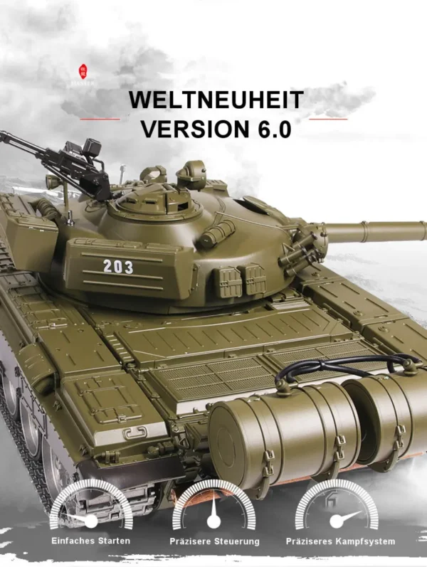 RC Panzer "Russicher T-72" Heng Long 1:16 mit Rauch&Sound und Stahlgetriebe -2,4Ghz V 7.0 ERA - PRO – Bild 6
