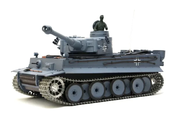 RC Panzer "German Tiger I" Heng Long 1:16 Grau, Rauch&Sound,Metallgetriebe (Stahl) und Metallketten -2,4Ghz -V 7.0 - PRO mit RRZ – Bild 6