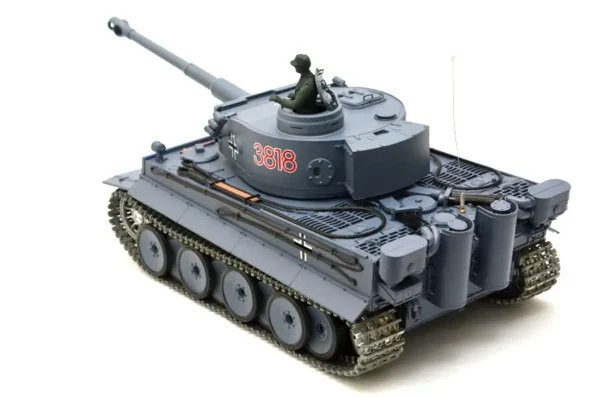 RC Panzer "German Tiger I" Heng Long 1:16 Grau, Rauch&Sound,Metallgetriebe (Stahl) und Metallketten -2,4Ghz -V 7.0 - PRO mit RRZ – Bild 7