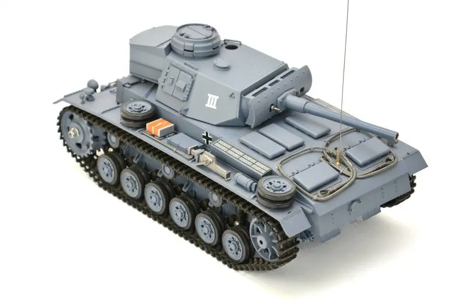 RC Panzer "Kampfwagen III" 1:16 Heng Long -Rauch&Sound - mit Stahlgetriebe und 2,4Ghz Fernsteuerung - V7.0 - Pro – Bild 9