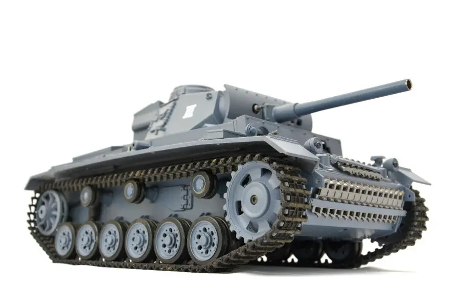 RC Panzer "Kampfwagen III" 1:16 Heng Long -Rauch&Sound - mit Stahlgetriebe und 2,4Ghz Fernsteuerung - V7.0 - Pro – Bild 2