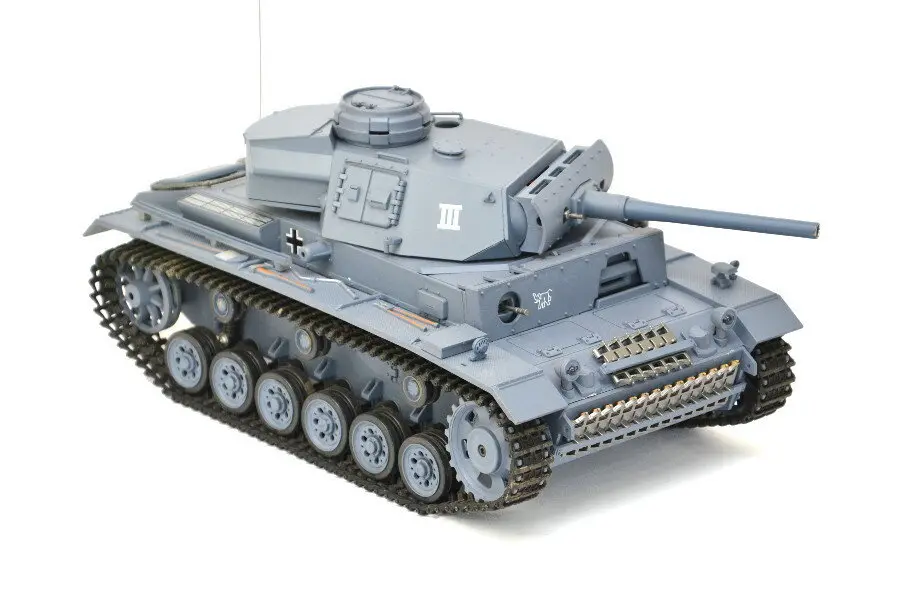 RC Panzer "Kampfwagen III" 1:16 Heng Long -Rauch&Sound - mit Stahlgetriebe und 2,4Ghz Fernsteuerung - V7.0 - Pro