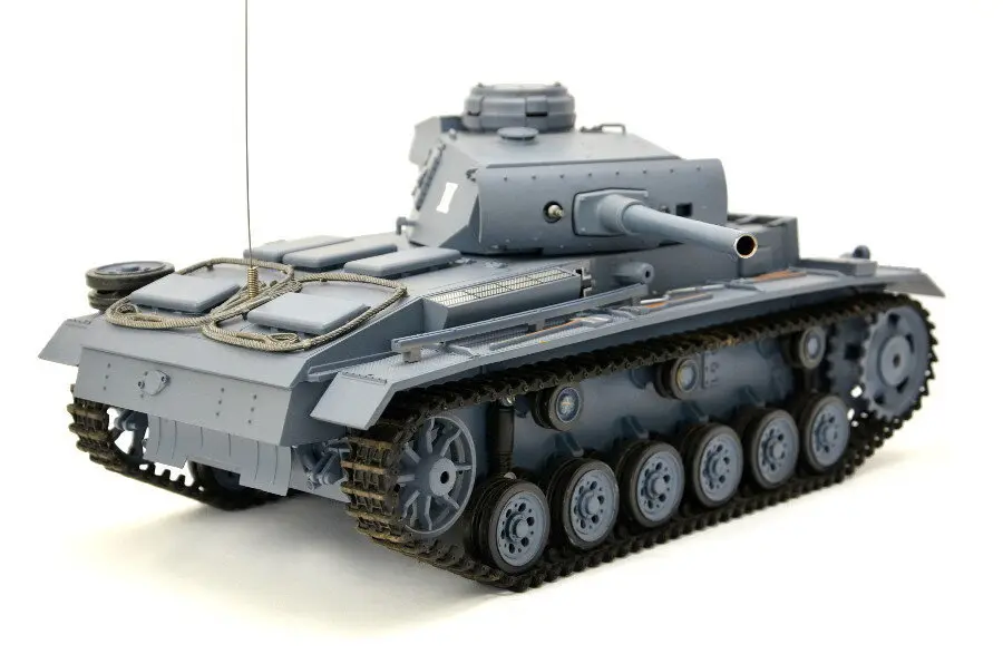 RC Panzer "Kampfwagen III" 1:16 Heng Long -Rauch&Sound - mit Stahlgetriebe und 2,4Ghz Fernsteuerung - V7.0 - Pro – Bild 5