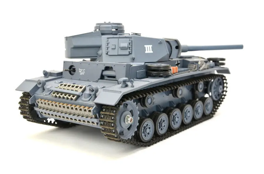 RC Panzer "Kampfwagen III" 1:16 Heng Long -Rauch&Sound - mit Stahlgetriebe und 2,4Ghz Fernsteuerung - V7.0 - Pro – Bild 8