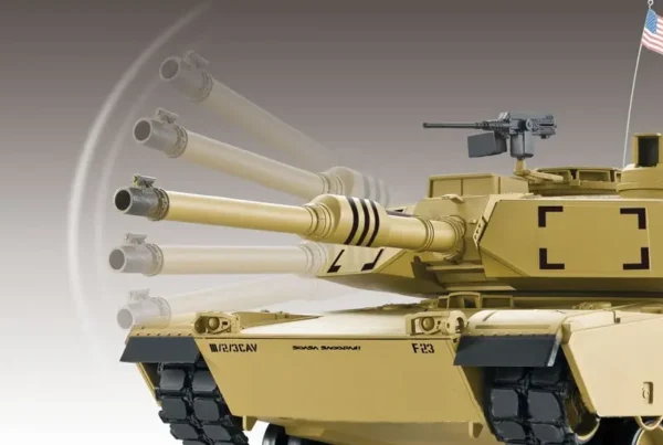 RC Panzer "M1A2 Abrams" 1:16 Heng Long -Rauch&Sound, Stahlgetriebe, Metallketten, 2,4Ghz V7.0 - Upg-A – Bild 2