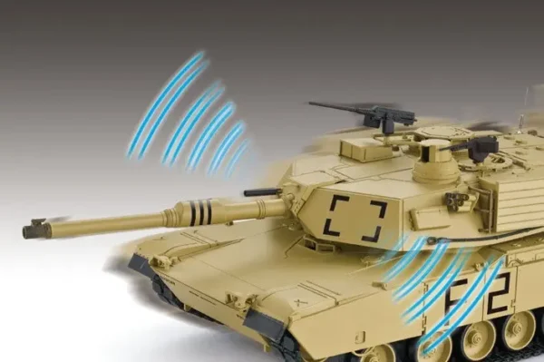 RC Panzer "M1A2 Abrams" 1:16 Heng Long -Rauch&Sound, Stahlgetriebe, Metallketten, 2,4Ghz V7.0 - Upg-A – Bild 5