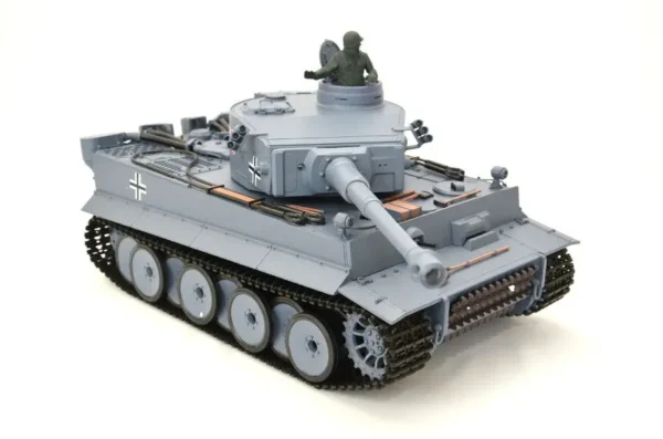 RC Panzer "German Tiger I" Heng Long 1:16 Grau, Rauch&Sound+Stahlgetriebe und 2,4Ghz -V 7.0 – Bild 12