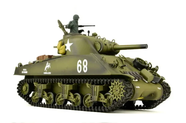 RC Panzer "US M4A3 Sherman" Heng Long 1:16 mit Rauch&Sound+Stahlgetriebe und 2,4Ghz -V 7.0 - Upg – Bild 3