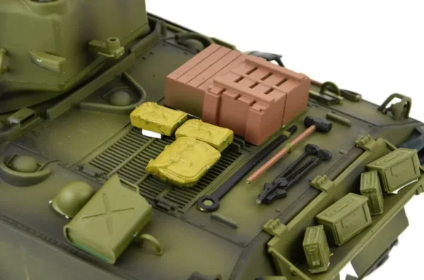 RC Panzer "US M4A3 Sherman" Heng Long 1:16 mit Rauch&Sound+Stahlgetriebe und 2,4Ghz -V 7.0 - Upg – Bild 9