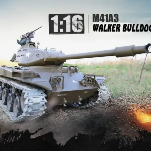 RC Panzer M41 A3 "WALKER BULLDOG" Heng Long 1:16 mit R&S, Metallgetriebe und Metallketten -2,4Ghz V7.0 -PRO