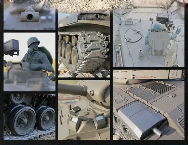 RC Panzer M41 A3 "WALKER BULLDOG" Heng Long 1:16 mit R&S, Metallgetriebe und Metallketten -2,4Ghz V7.0 -PRO – Bild 6