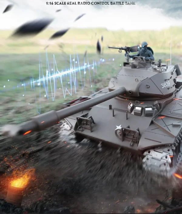 RC Panzer M41 A3 "WALKER BULLDOG" Heng Long 1:16 mit R&S, Metallgetriebe und Metallketten -2,4Ghz V7.0 -PRO – Bild 7