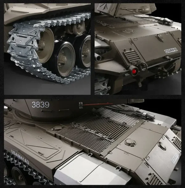 RC Panzer M41 A3 "WALKER BULLDOG" Heng Long 1:16 mit R&S, Metallgetriebe und Metallketten -2,4Ghz V7.0 -PRO – Bild 8
