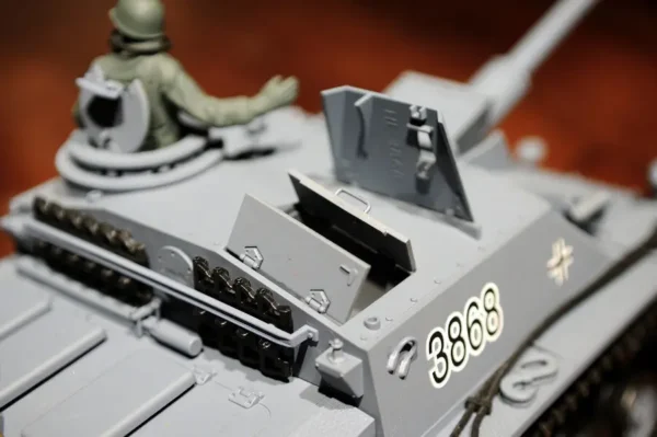 RC Panzer "Sturmgeschütz III" - Stug 3 Heng Long 1:16 Grau, Rauch&Sound, Metallgetriebe und 2,4Ghz -V7.0 – Bild 11