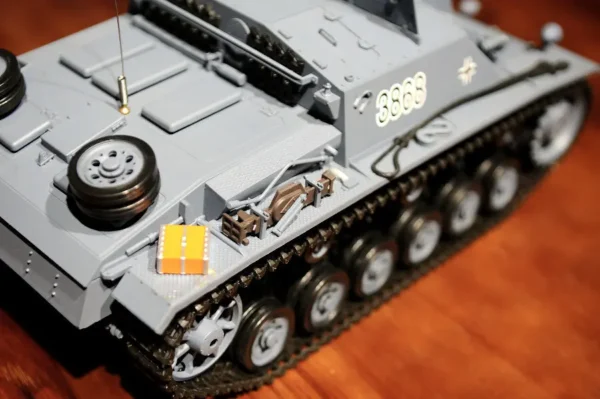 RC Panzer "Sturmgeschütz III" - Stug 3 Heng Long 1:16 Grau, Rauch&Sound, Metallgetriebe und 2,4Ghz -V7.0 – Bild 9