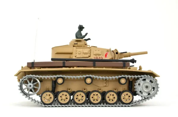 RC Panzer "Tauchpanzer III" 1:16 Heng Long -Rauch&Sound und 2,4Ghz + Metallkette und Metallgetriebe + PRO – Bild 4