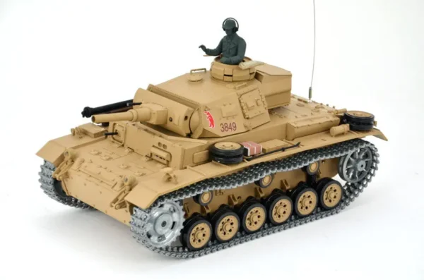 RC Panzer "Tauchpanzer III" 1:16 Heng Long -Rauch&Sound und 2,4Ghz + Metallkette und Metallgetriebe + PRO – Bild 7