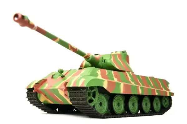 RC Panzer "Deutscher Königstiger" 1:16 Heng Long mit Rauch und Sound , Metallgetriebe und 2,4Ghz Fernsteuerung -Upgraded Version