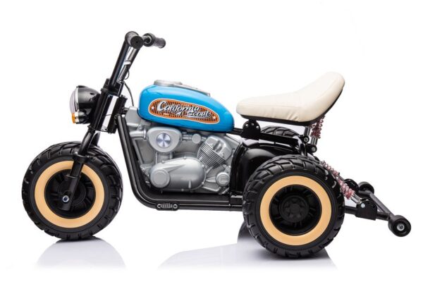Elektro Kindermotorrad 2x800W Brushless Motoren - 24V7A - Schwarz – Bild 3