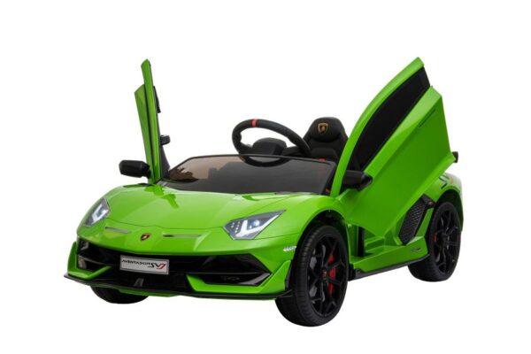 Kinderfahrzeug – Elektro Auto „Lamborghini Aventador SVJ“ – lizenziert – 12V7AH, 2 Motoren- 2,4Ghz Fernsteuerung, MP3, Ledersitz+EVA – Bild 8