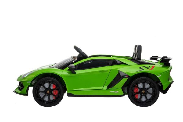 Kinderfahrzeug – Elektro Auto „Lamborghini Aventador SVJ“ – lizenziert – 12V7AH, 2 Motoren- 2,4Ghz Fernsteuerung, MP3, Ledersitz+EVA – Bild 9