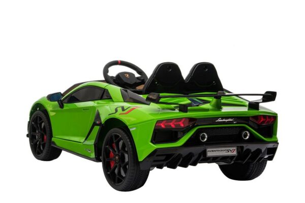 Kinderfahrzeug – Elektro Auto „Lamborghini Aventador SVJ“ – lizenziert – 12V7AH, 2 Motoren- 2,4Ghz Fernsteuerung, MP3, Ledersitz+EVA – Bild 10