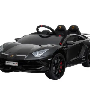 Kinderfahrzeug – Elektro Auto „Lamborghini Aventador SVJ“ – lizenziert – 12V7AH, 2 Motoren- 2,4Ghz Fernsteuerung, MP3, Ledersitz+EVA