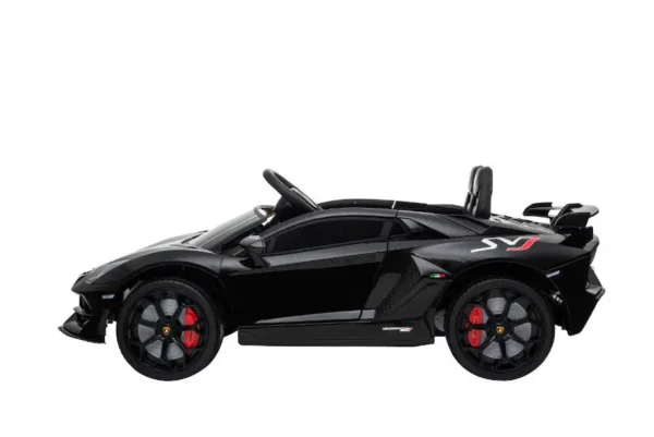 Kinderfahrzeug – Elektro Auto „Lamborghini Aventador SVJ“ – lizenziert – 12V7AH, 2 Motoren- 2,4Ghz Fernsteuerung, MP3, Ledersitz+EVA – Bild 4